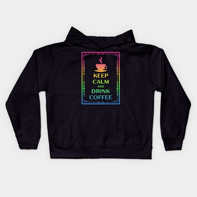 Vibrant cafe Kids Hoodie by PallKris